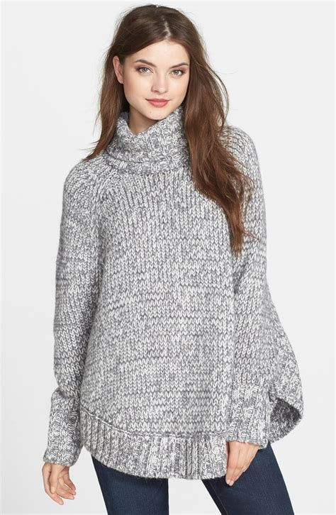 michael kors pink cashmere sweater|Michael Kors turtleneck poncho sweater.